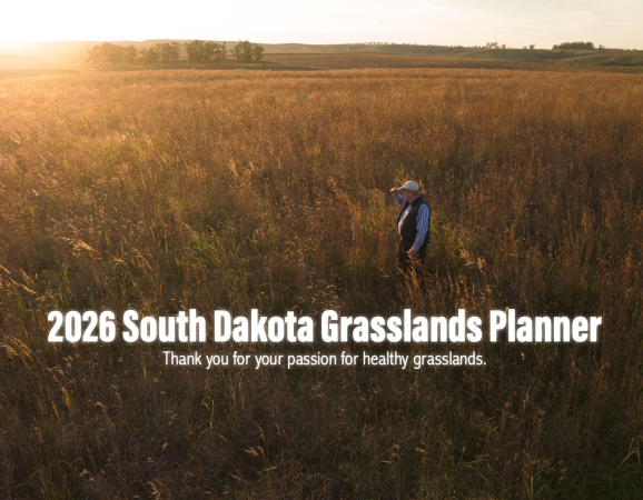 2026 Grasslands Planner Cover image of man in grass
